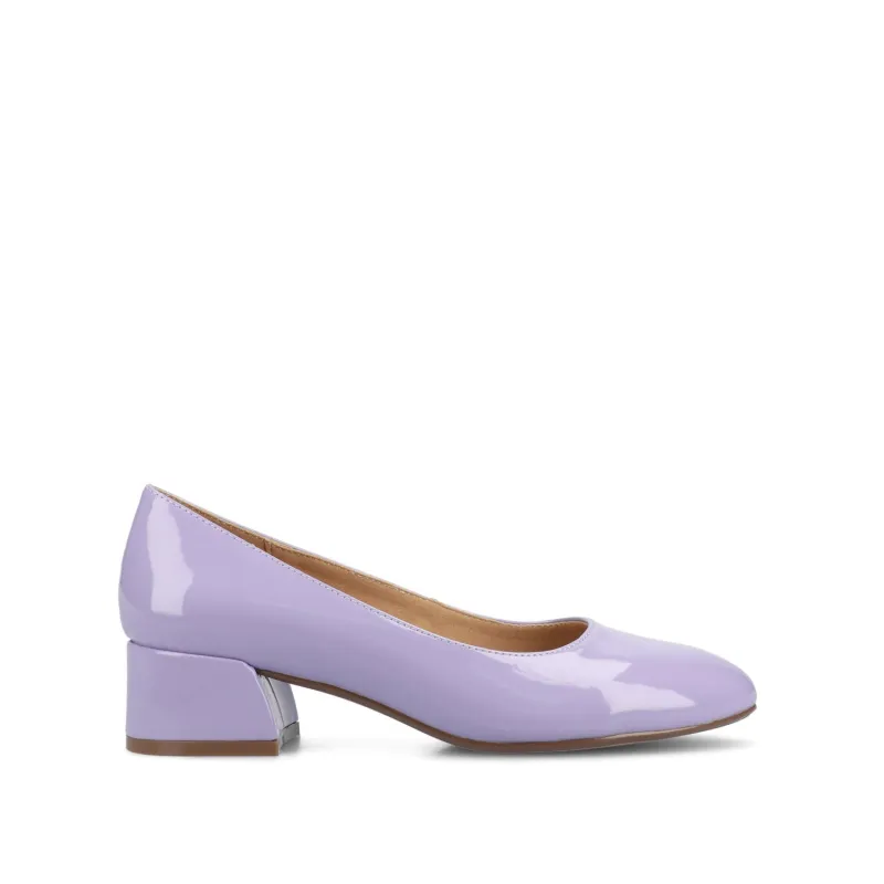 SAAR II LOW PUMP HEELS IN PATENT - Lilac Patent sold by Journee Collection