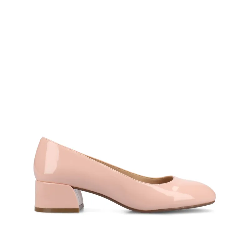 SAAR II LOW PUMP HEELS IN PATENT - Pink Patent sold by Journee Collection