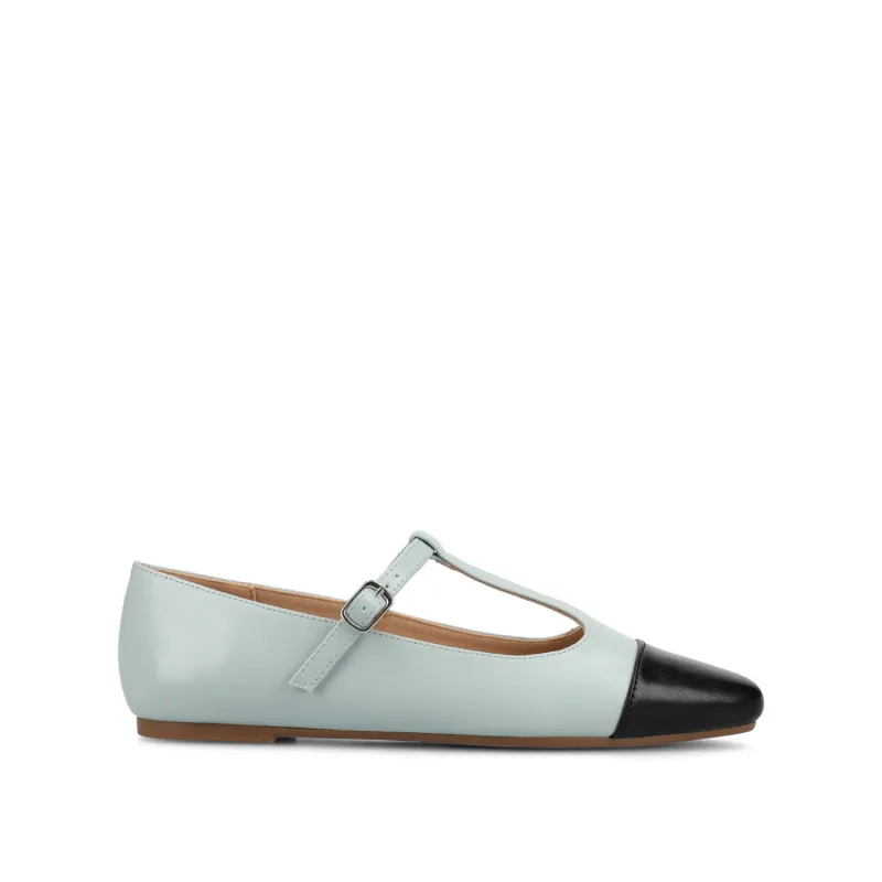 THEAH MARY JANE FLATS IN WIDE - Light Blue sold by Journee Collection