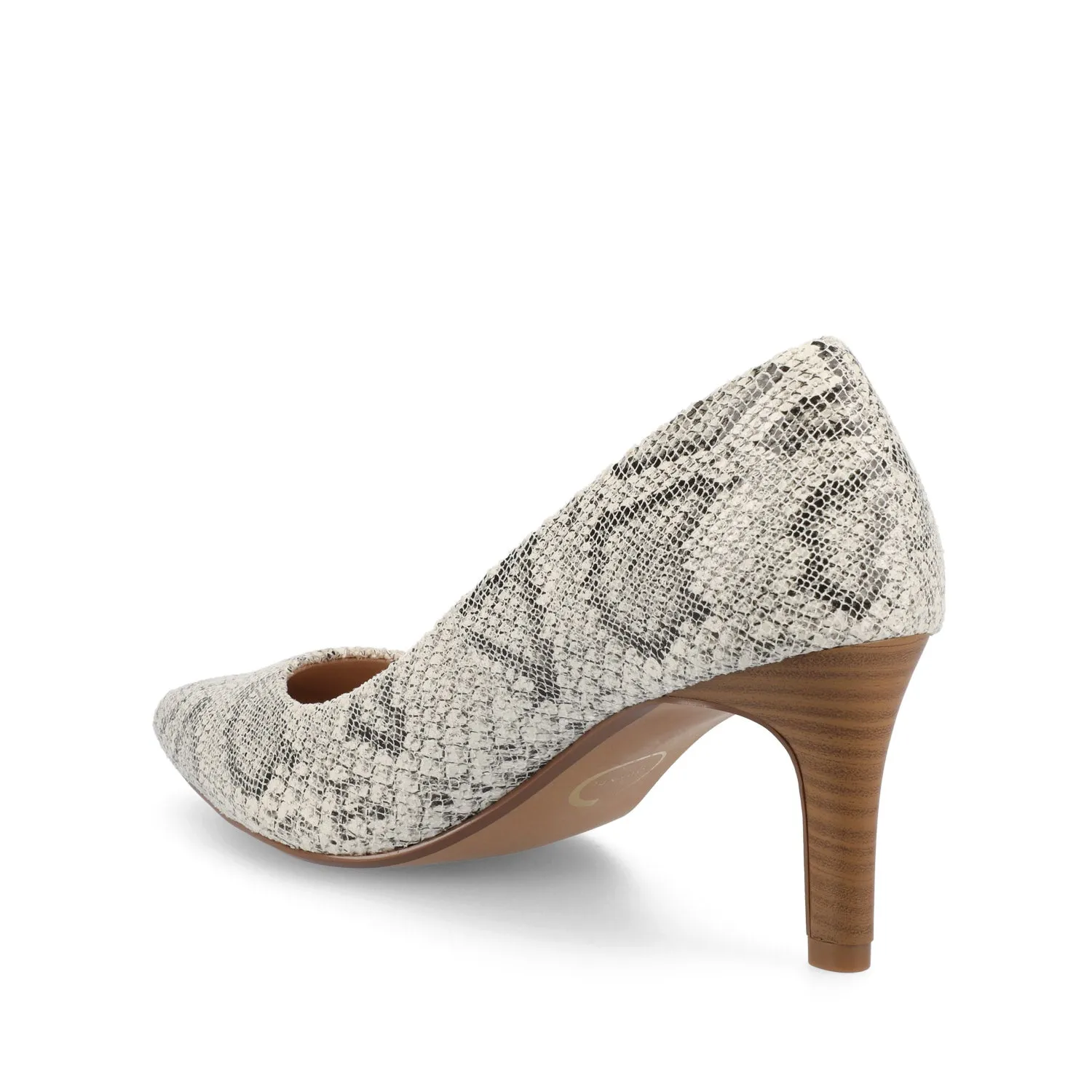 SCYLEE STILETTO PUMP HEELS IN VEGAN LEATHER - Snake sold by Journee Collection product image thumbnail 5