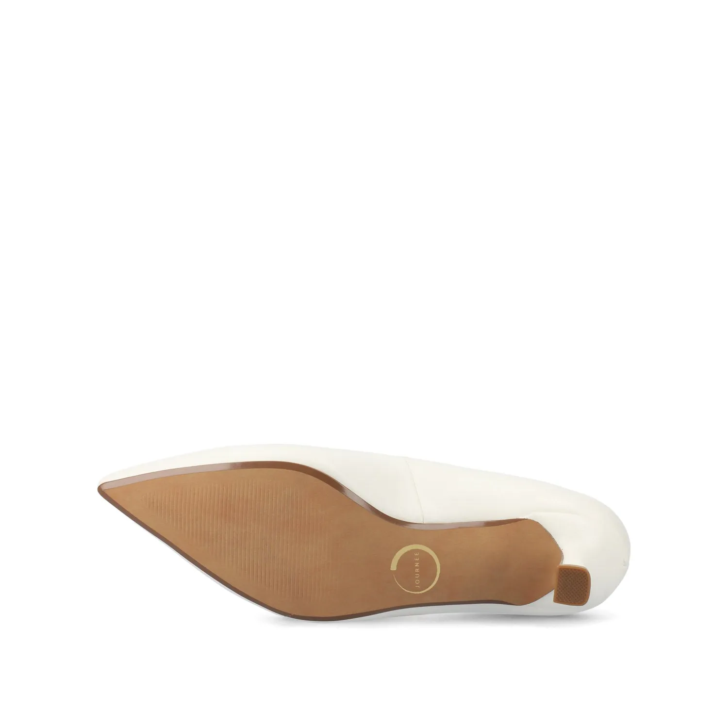 PAMMIE KITTEN HEELS IN VEGAN LEATHER - White PU sold by Journee Collection product image thumbnail 5