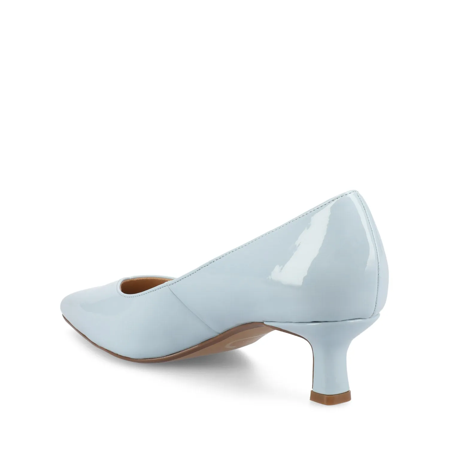 PAMMIE KITTEN HEELS IN PATENT - Blue Patent sold by Journee Collection product image thumbnail 4