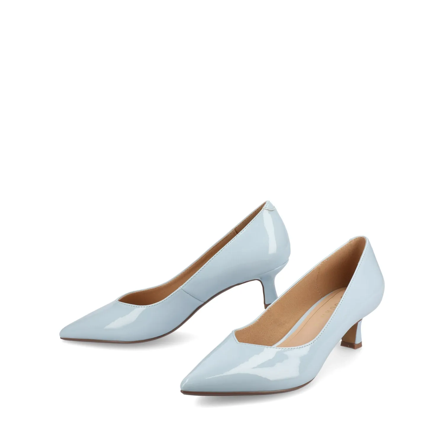 PAMMIE KITTEN HEELS IN PATENT - Blue Patent sold by Journee Collection product image thumbnail 2