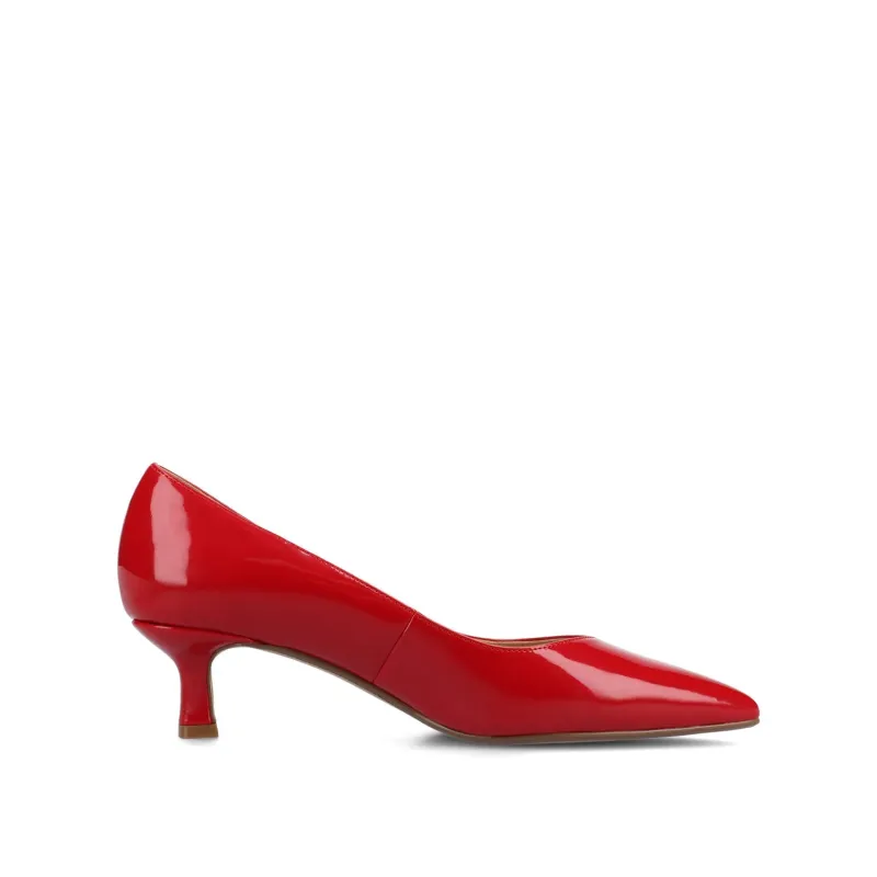 PAMMIE KITTEN HEELS IN PATENT - Red Patent sold by Journee Collection