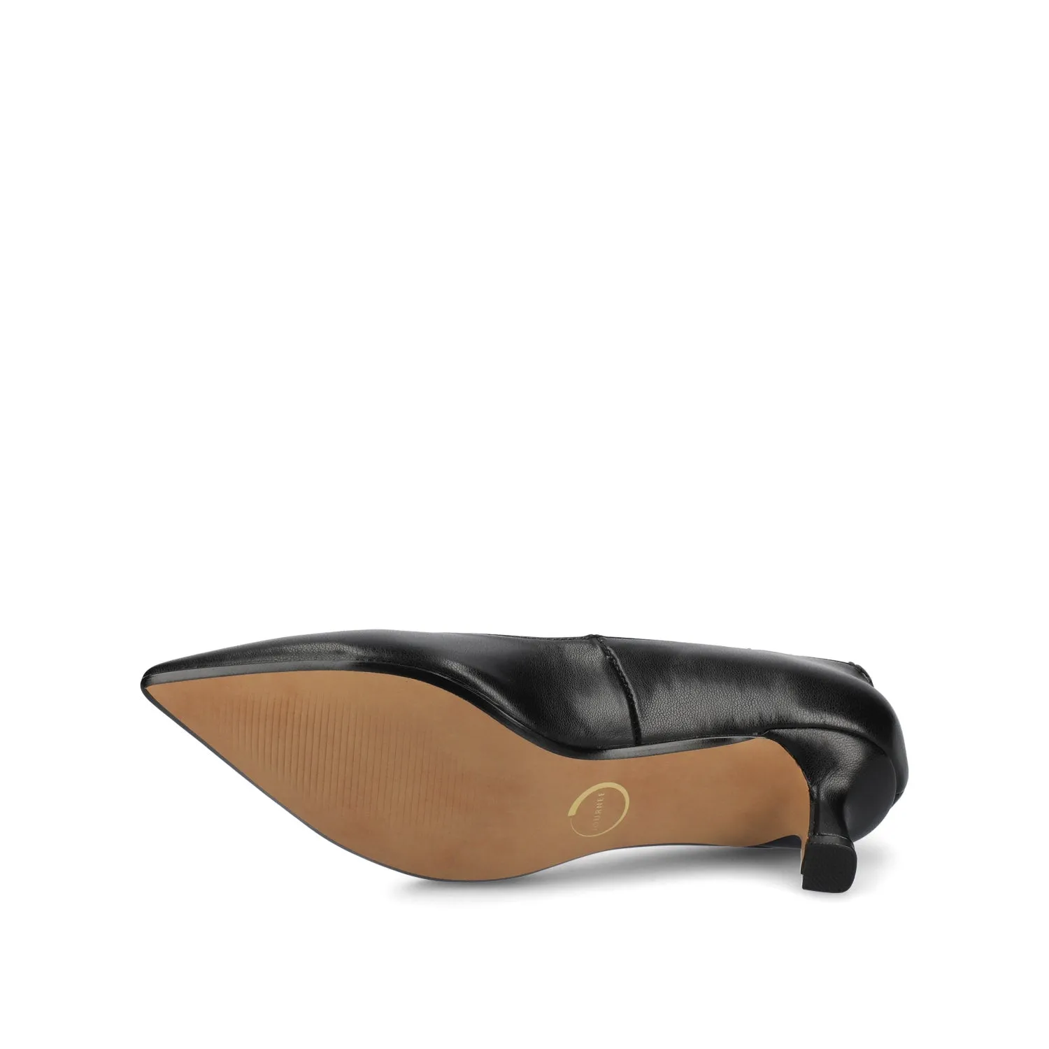 PAMMIE VEGAN LEATHER KITTEN HEELS IN WIDE - Black PU sold by Journee Collection product image thumbnail 5