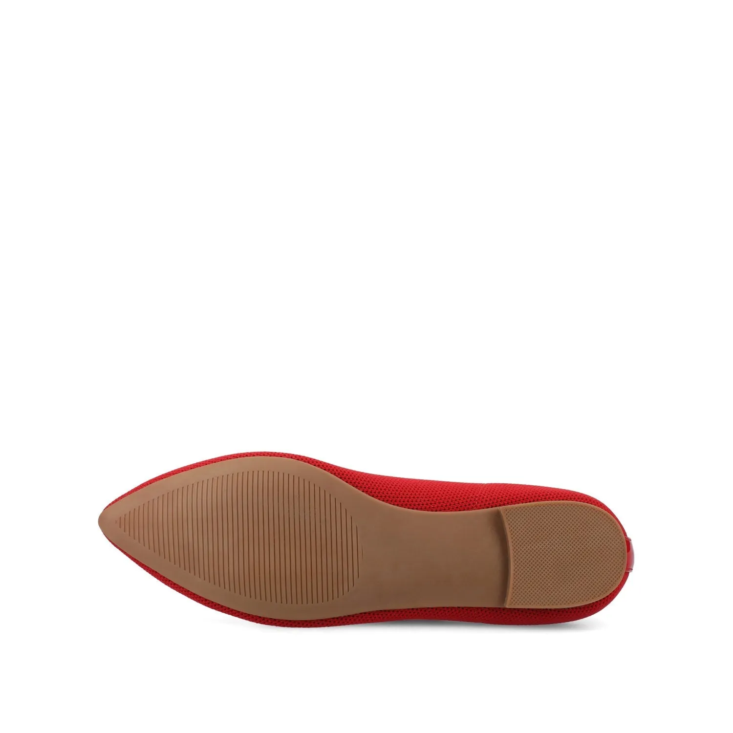 MINNAH BALLET FLATS IN KNIT FABRIC - Red Knit sold by Journee Collection product image thumbnail 5