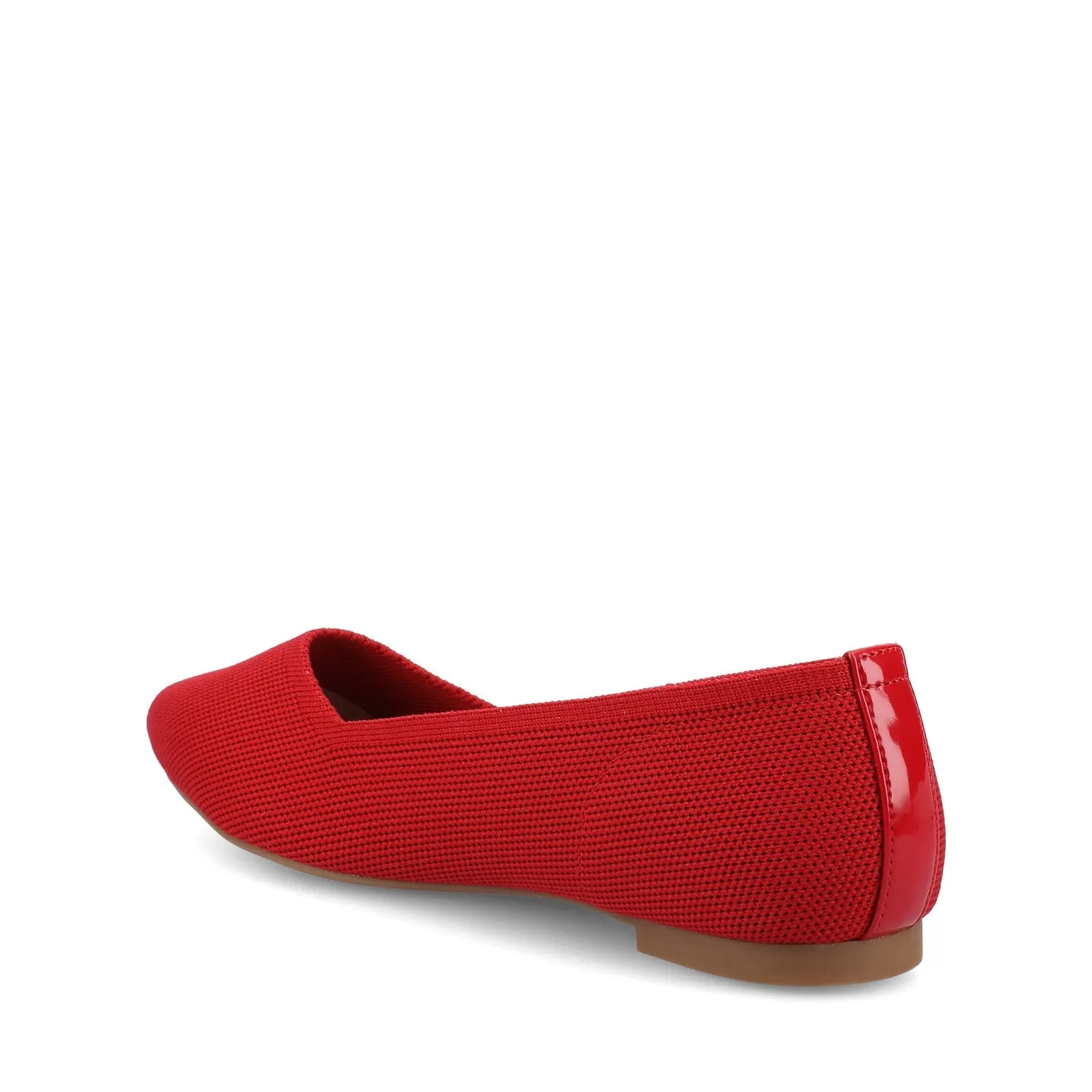 MINNAH BALLET FLATS IN KNIT FABRIC - Red Knit sold by Journee Collection product image thumbnail 4