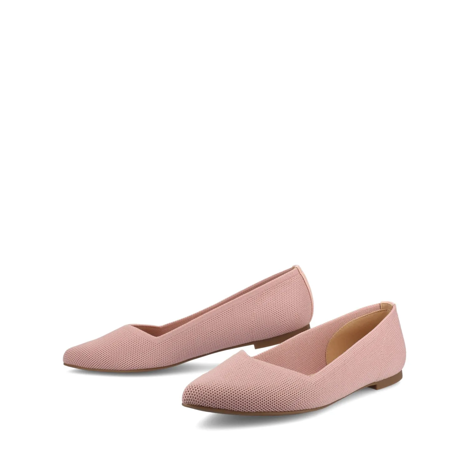 MINNAH BALLET FLATS IN KNIT FABRIC - Pink Knit sold by Journee Collection product image thumbnail 2