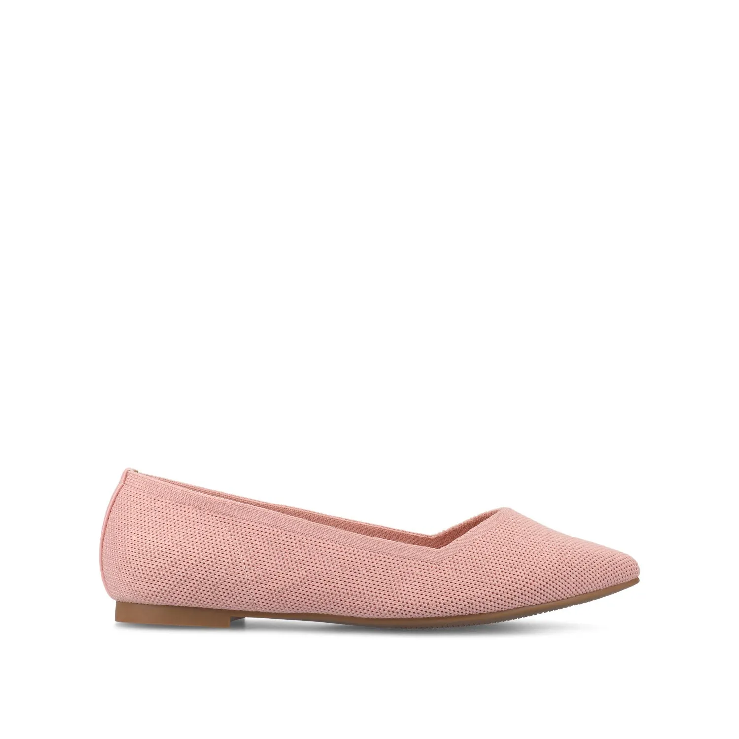 MINNAH BALLET FLATS IN KNIT FABRIC - Pink Knit sold by Journee Collection
