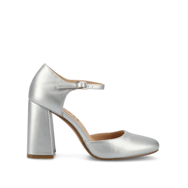 HESSTER PUMP HEELS IN VEGAN LEATHER - Silver PU sold by Journee Collection
