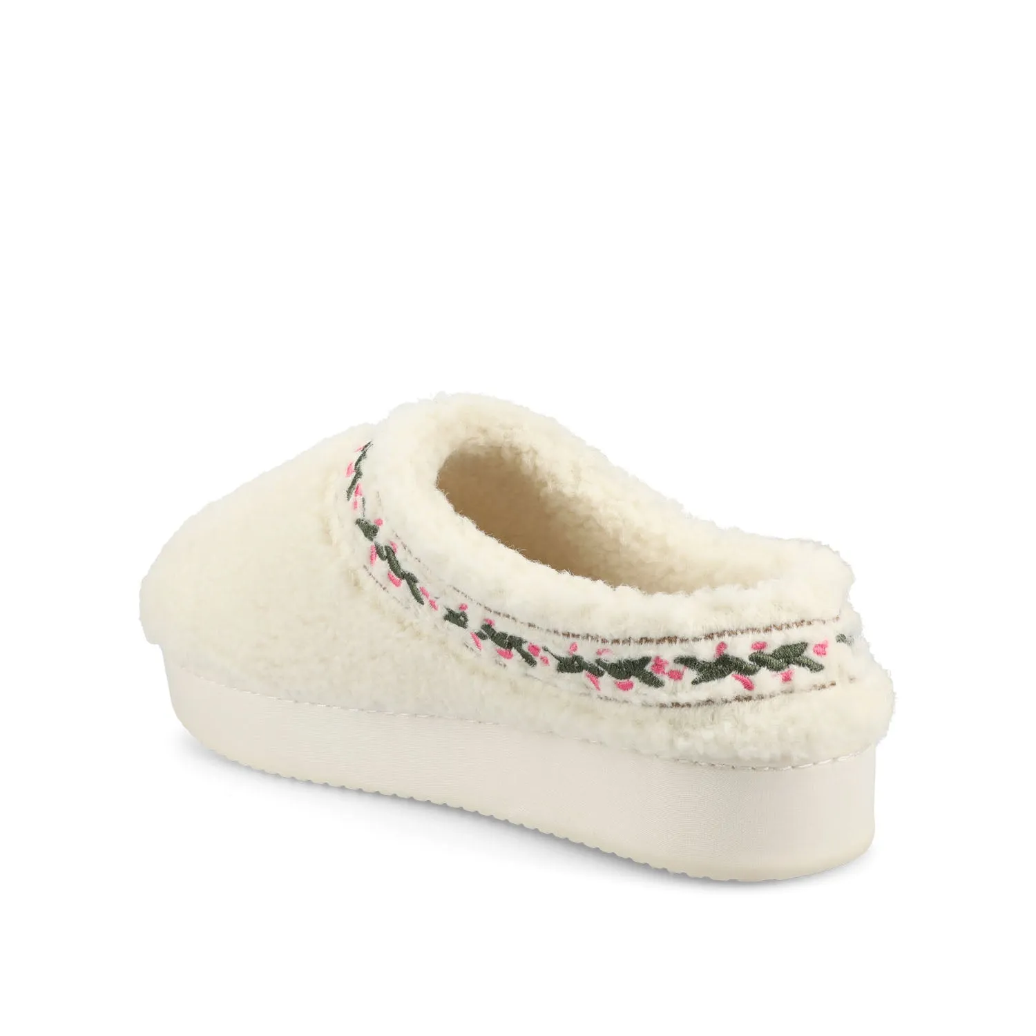 PALLMER SLIPPERS IN FAUX SHEARLING - Cream Fleece sold by Journee Collection product image thumbnail 5
