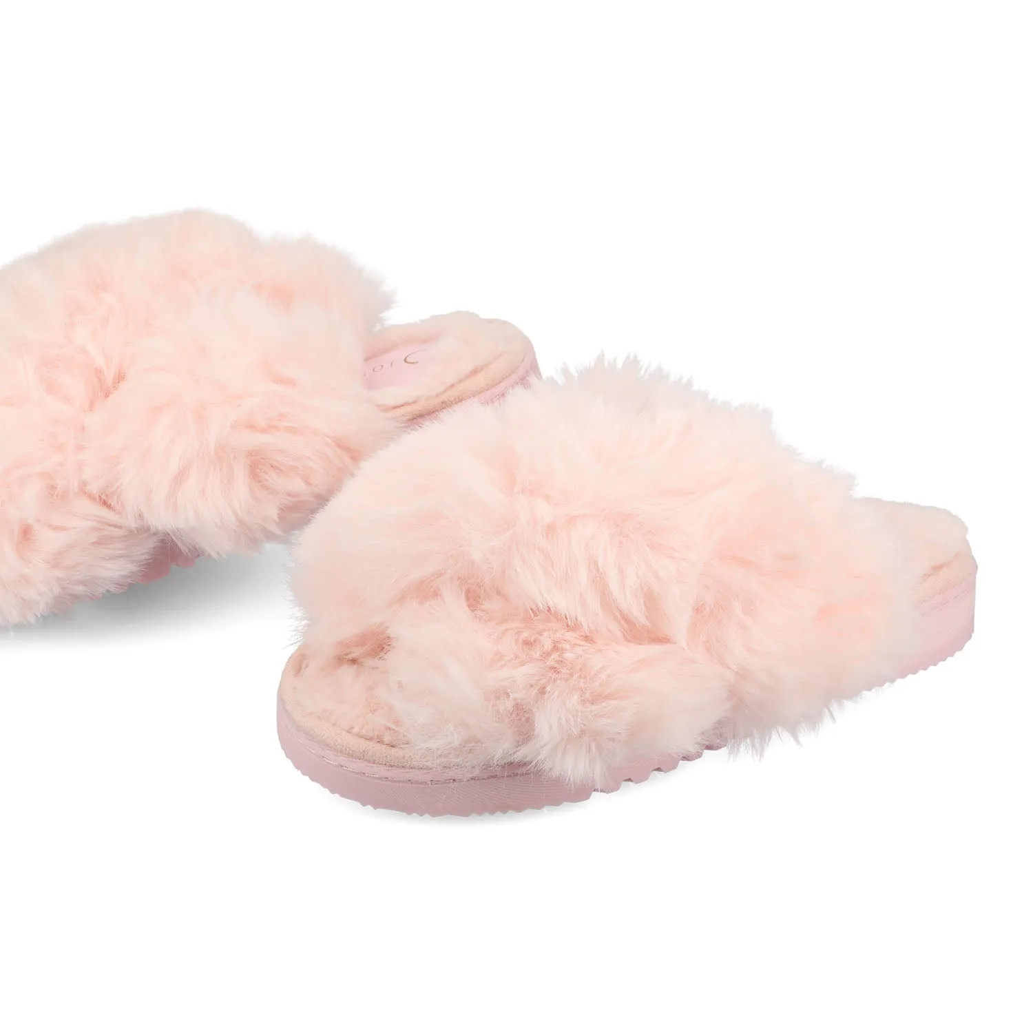 SKYLAH SLIPPERS IN FAUX FUR - Pink Faux Fur sold by Journee Collection product image thumbnail 3
