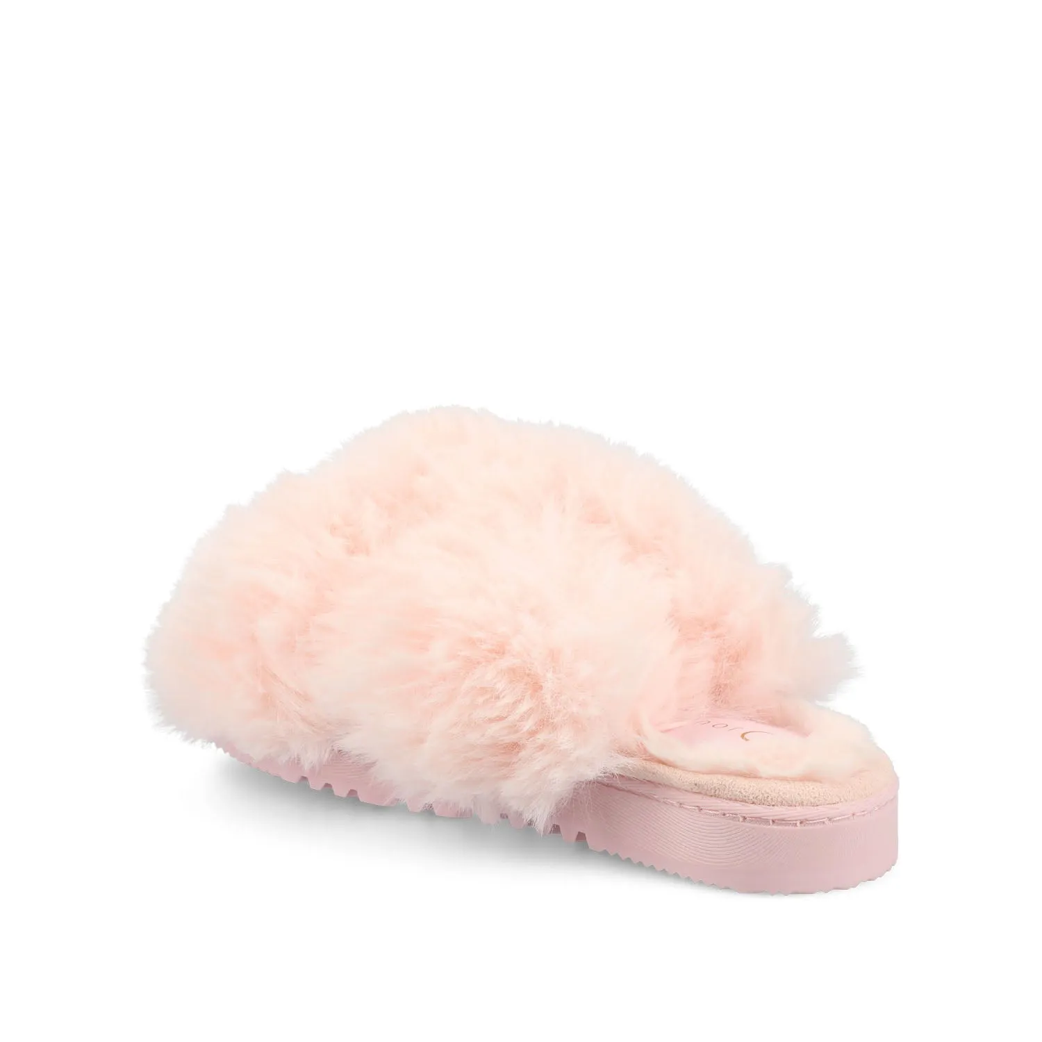 SKYLAH SLIPPERS IN FAUX FUR - Pink Faux Fur sold by Journee Collection product image thumbnail 5