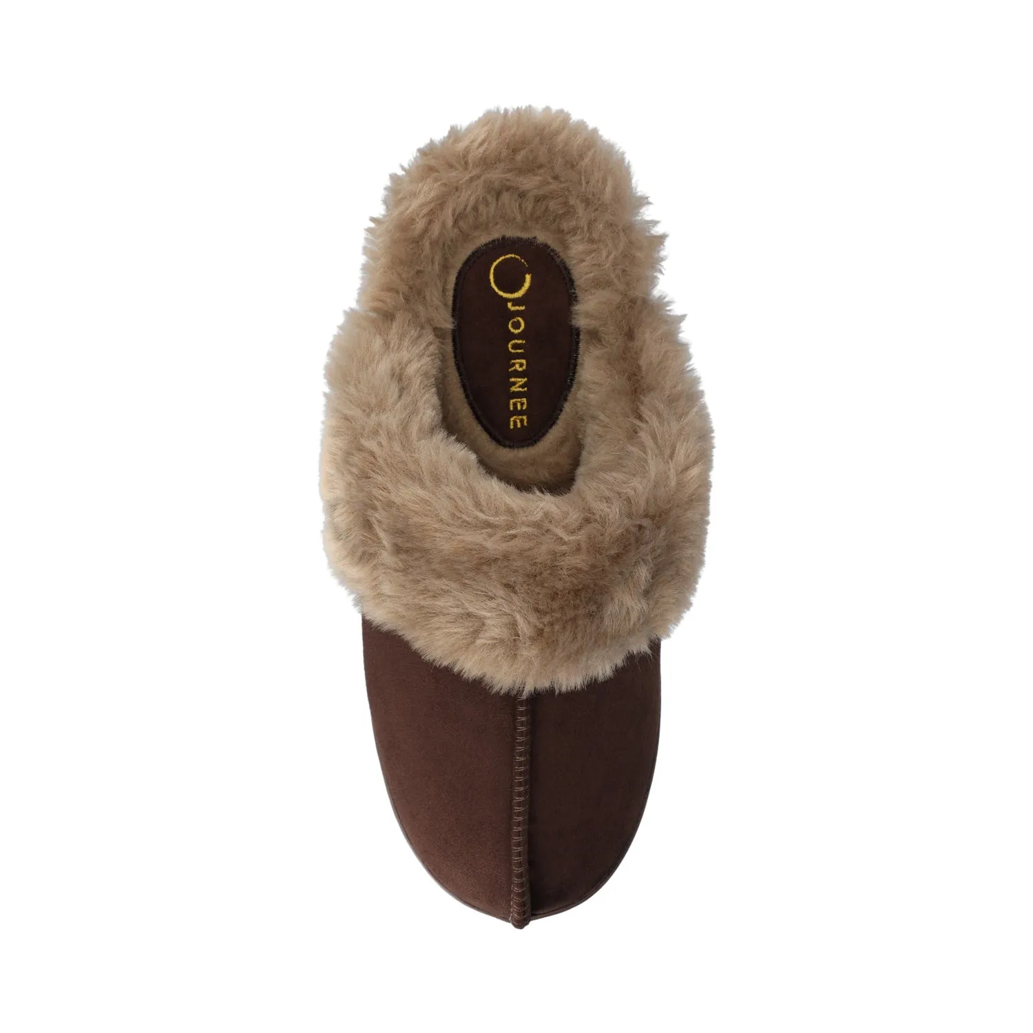 KALLI SLIPPERS IN FAUX SUEDE - Chocolate Faux Suede sold by Journee Collection product image thumbnail 4