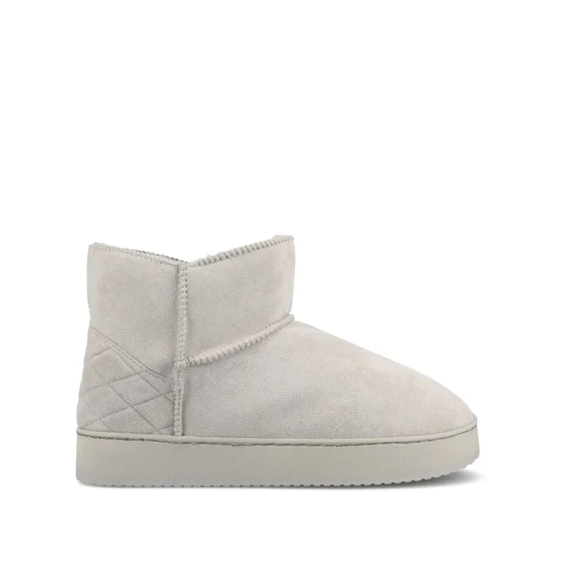 NOA SLIPPER BOOTIES IN FAUX SUEDE - Grey Faux Suede sold by Journee Collection