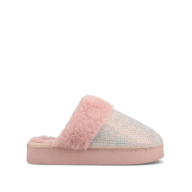 EMMBER SLIPPERS IN FAUX SUEDE - Pink sold by Journee Collection