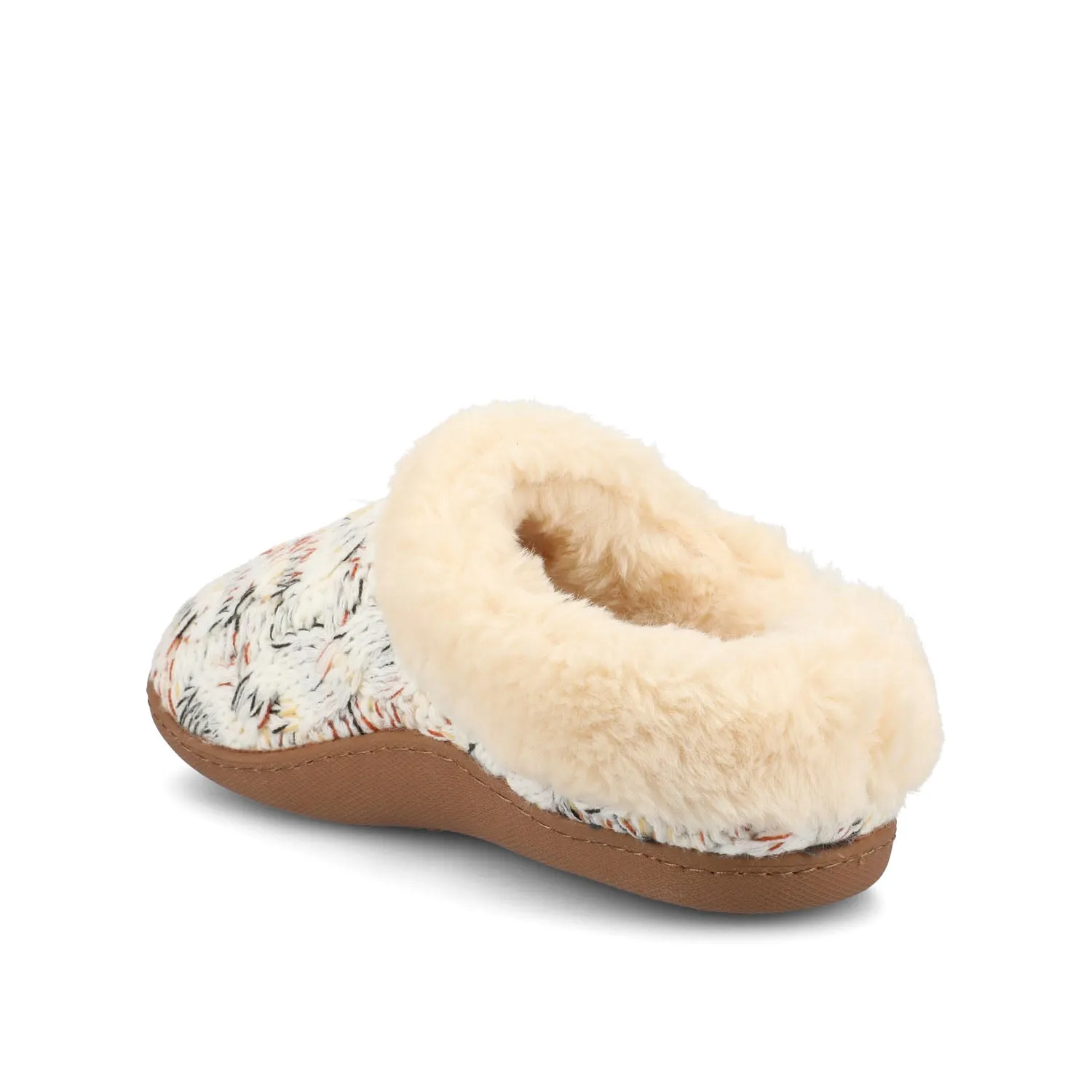 ADIAH SLIPPERS IN SWEATER CABLE KNIT - Beige Knit sold by Journee Collection product image thumbnail 5
