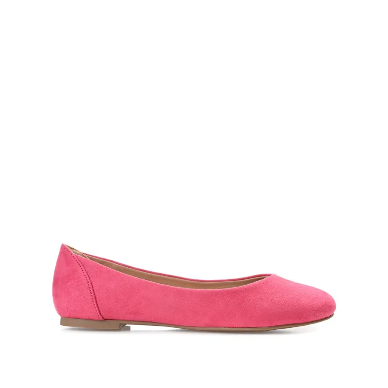 KAVN BALLET FLATS IN FAUX SUEDE - Fuchsia sold by Journee Collection
