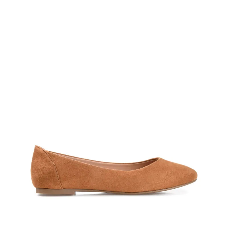 KAVN BALLET FLATS IN FAUX SUEDE - Tan sold by Journee Collection