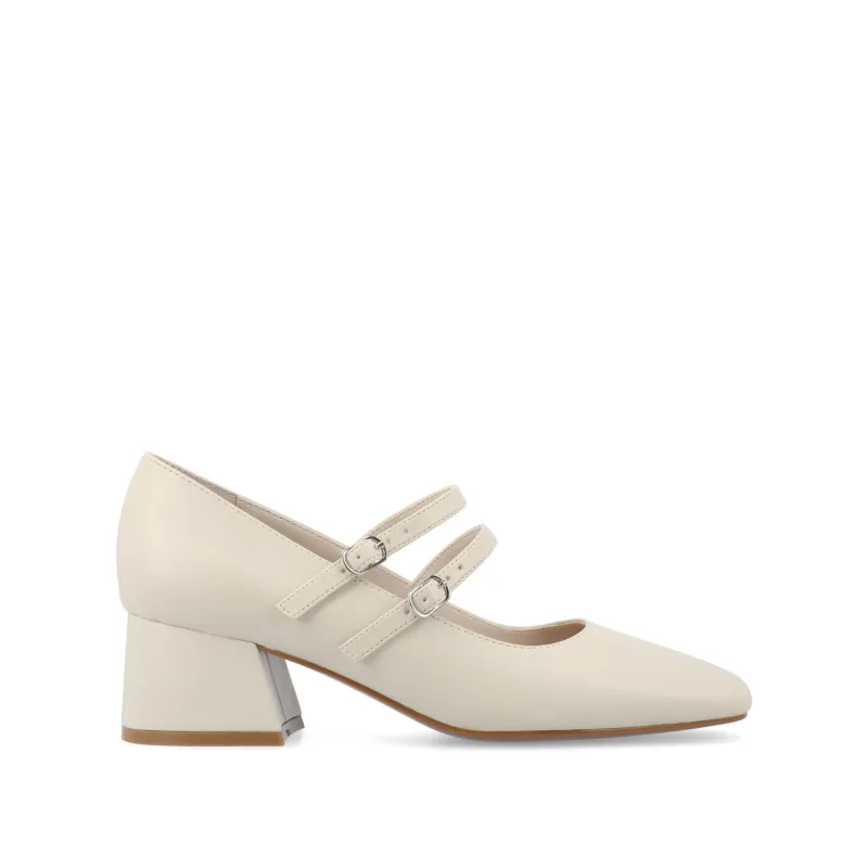 NALLY MARY JANE PUMP HEELS IN VEGAN LEATHER - Off White sold by Journee Collection