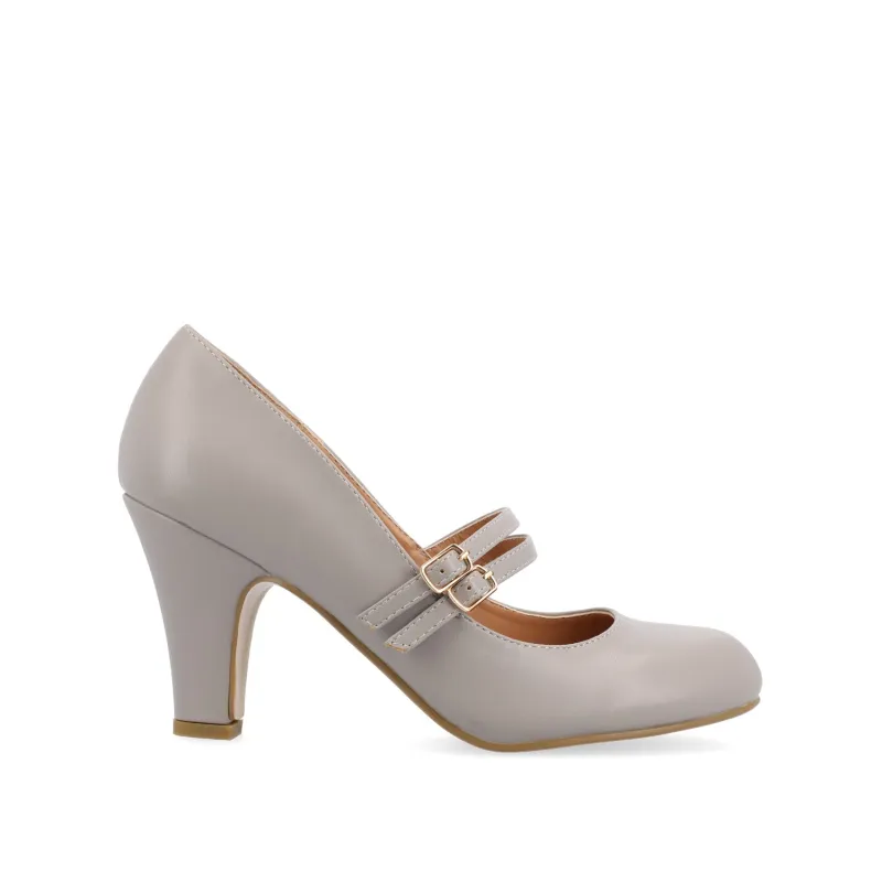 WINDY MARY JANE PUMP HEELS IN CROCO - Grey sold by Journee Collection