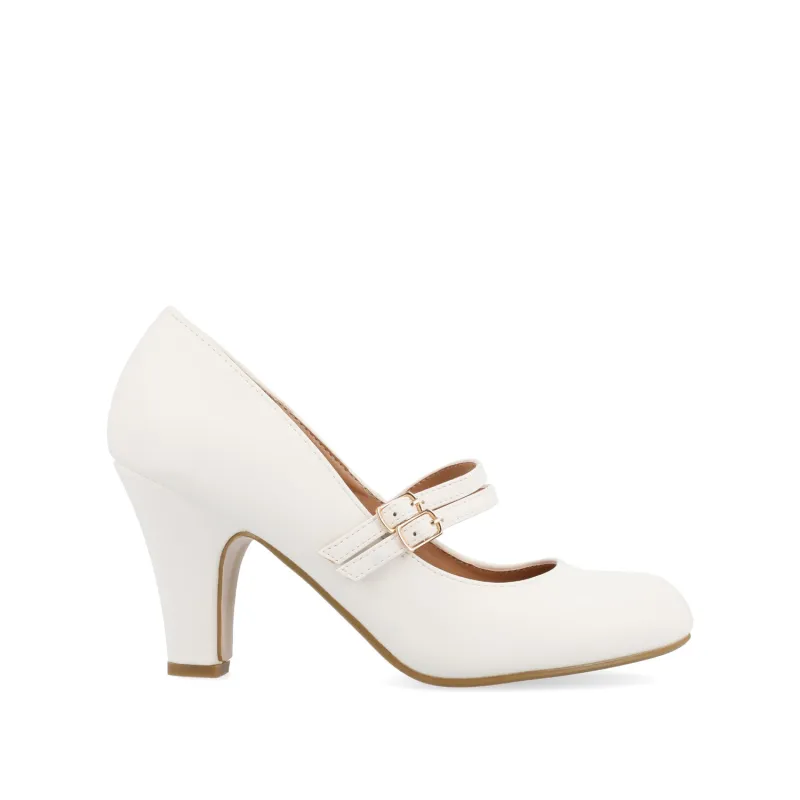 WINDY MARY JANE PUMP HEELS IN CROCO - White sold by Journee Collection