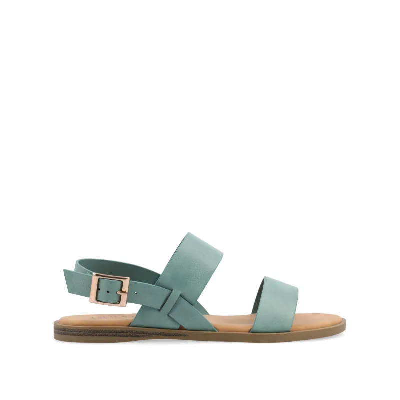 LAVINE MULTI STRAP SANDALS IN WIDE - Blue made by Journee Collection
