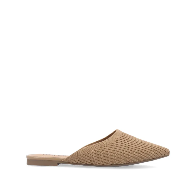 ANIEE BASIC KNIT FABRIC FLATS IN WIDE - Tan sold by Journee Collection