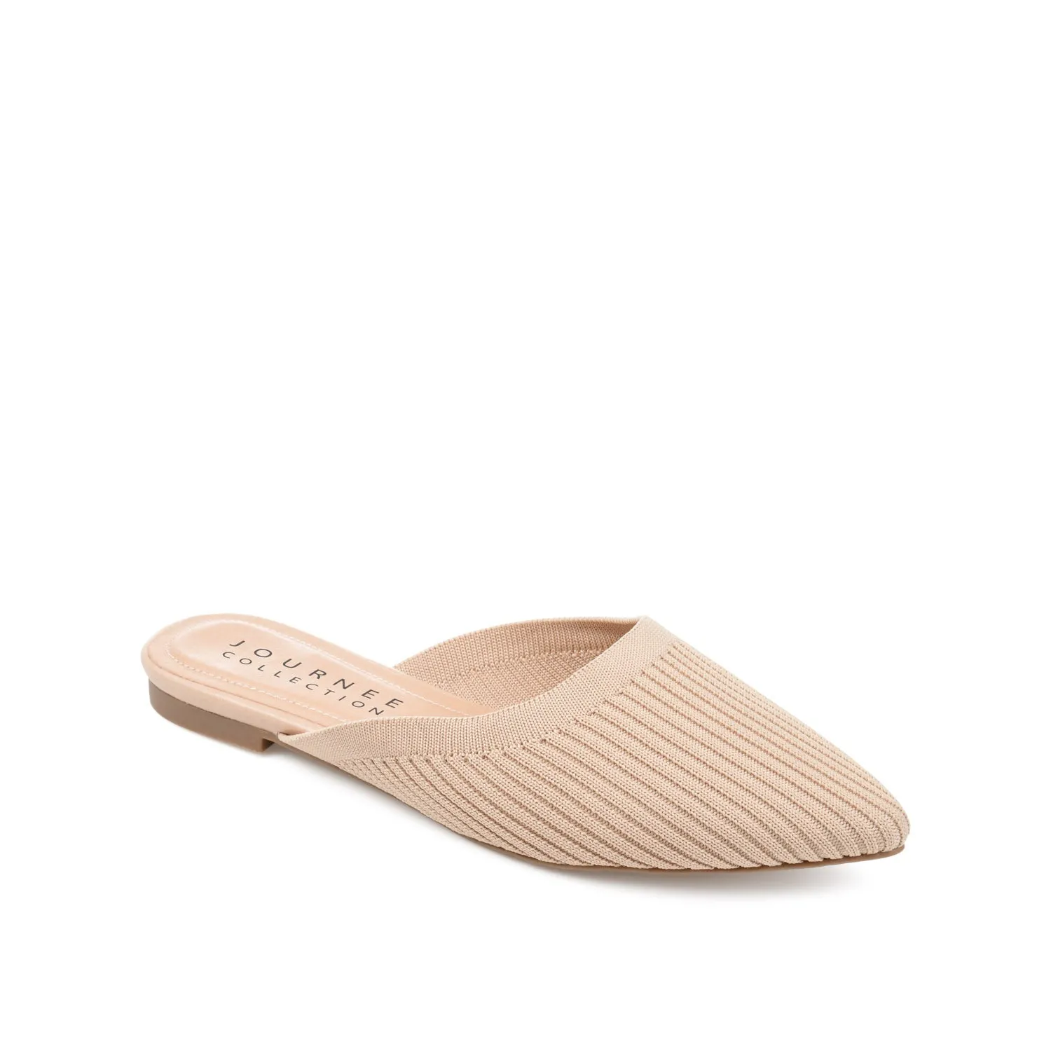 ANIEE MULE FLATS IN BASIC KNIT FABRIC - Off White sold by Journee Collection product image thumbnail 2