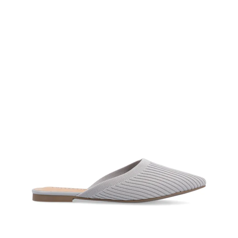 ANIEE MULE FLATS IN BASIC KNIT FABRIC - Grey sold by Journee Collection