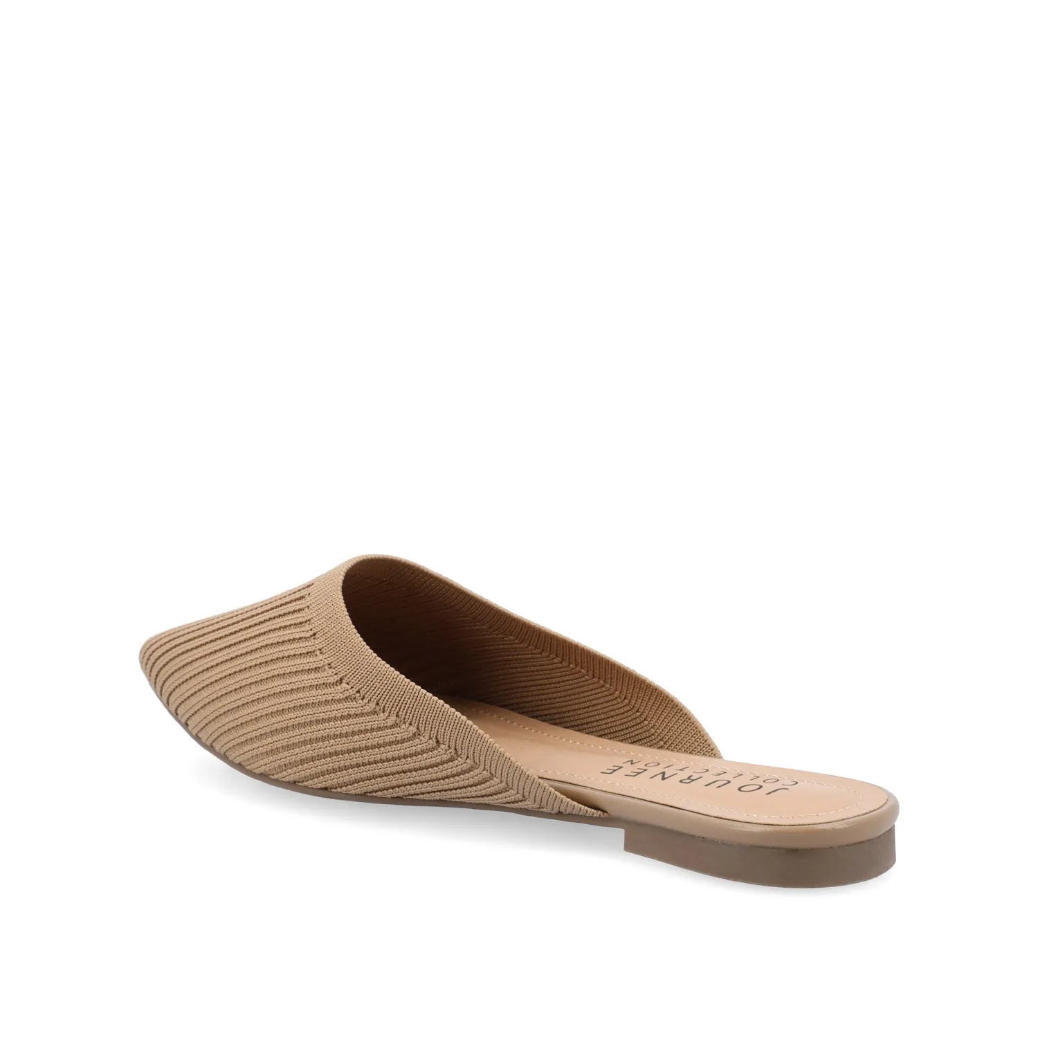 ANIEE MULE FLATS IN BASIC KNIT FABRIC - Tan sold by Journee Collection product image thumbnail 4