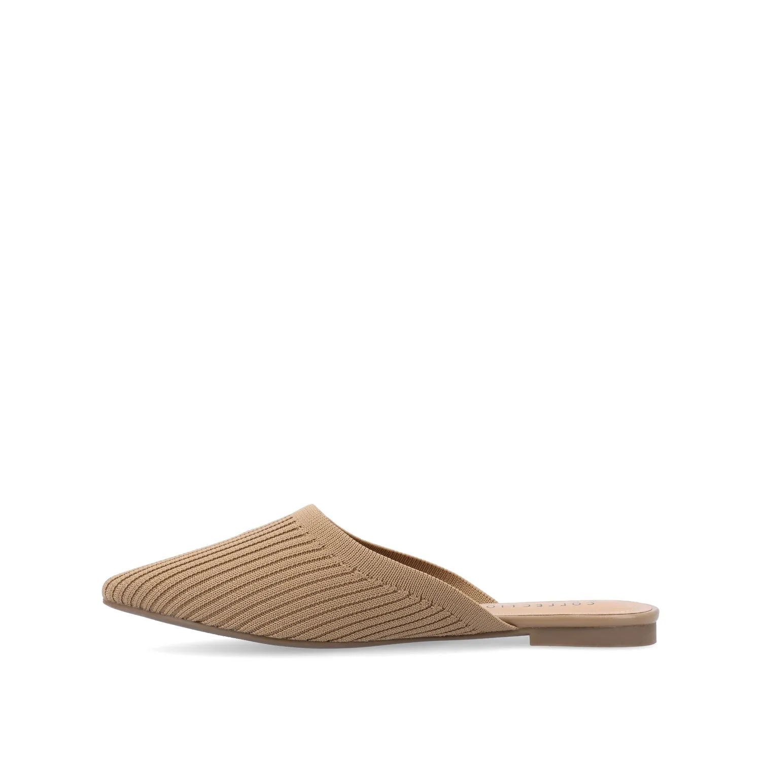 ANIEE MULE FLATS IN BASIC KNIT FABRIC - Tan sold by Journee Collection product image thumbnail 3