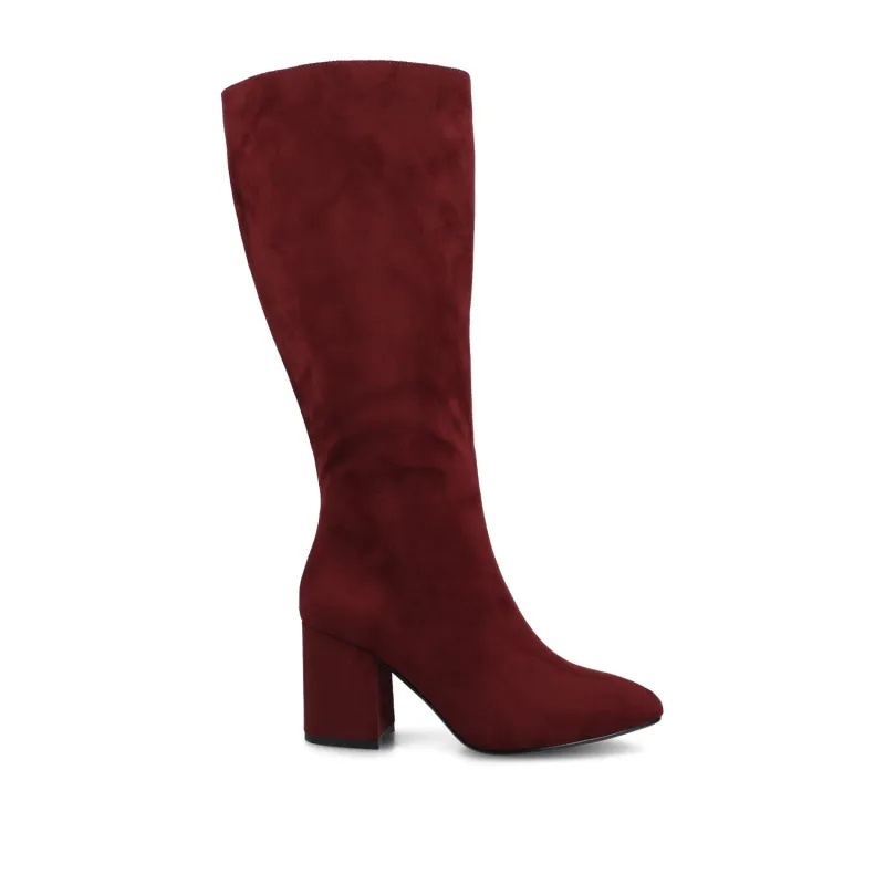 AMEYLIA KNEE-HIGH BOOTS IN WIDE WIDTH & CALF - Oxblood sold by Journee Collection