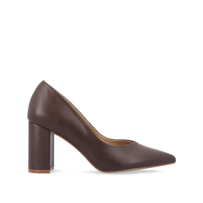 SIMONNE COOL SHADE PUMP HEELS IN NARROW - Mahogany sold by Journee Collection