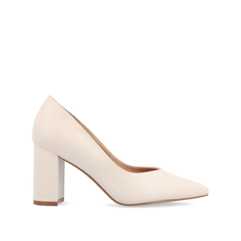 SIMONNE PUMP HEELS IN COOL SHADES - Porcelain sold by Journee Collection
