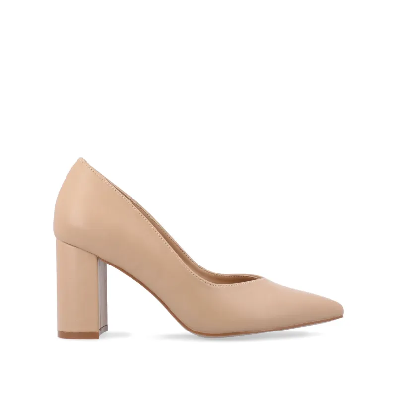 SIMONNE PUMP HEELS IN COOL SHADES - Almond sold by Journee Collection