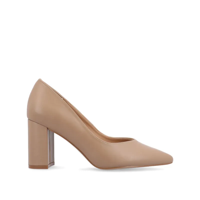 SIMONNE PUMP HEELS IN COOL SHADES - Mocha sold by Journee Collection
