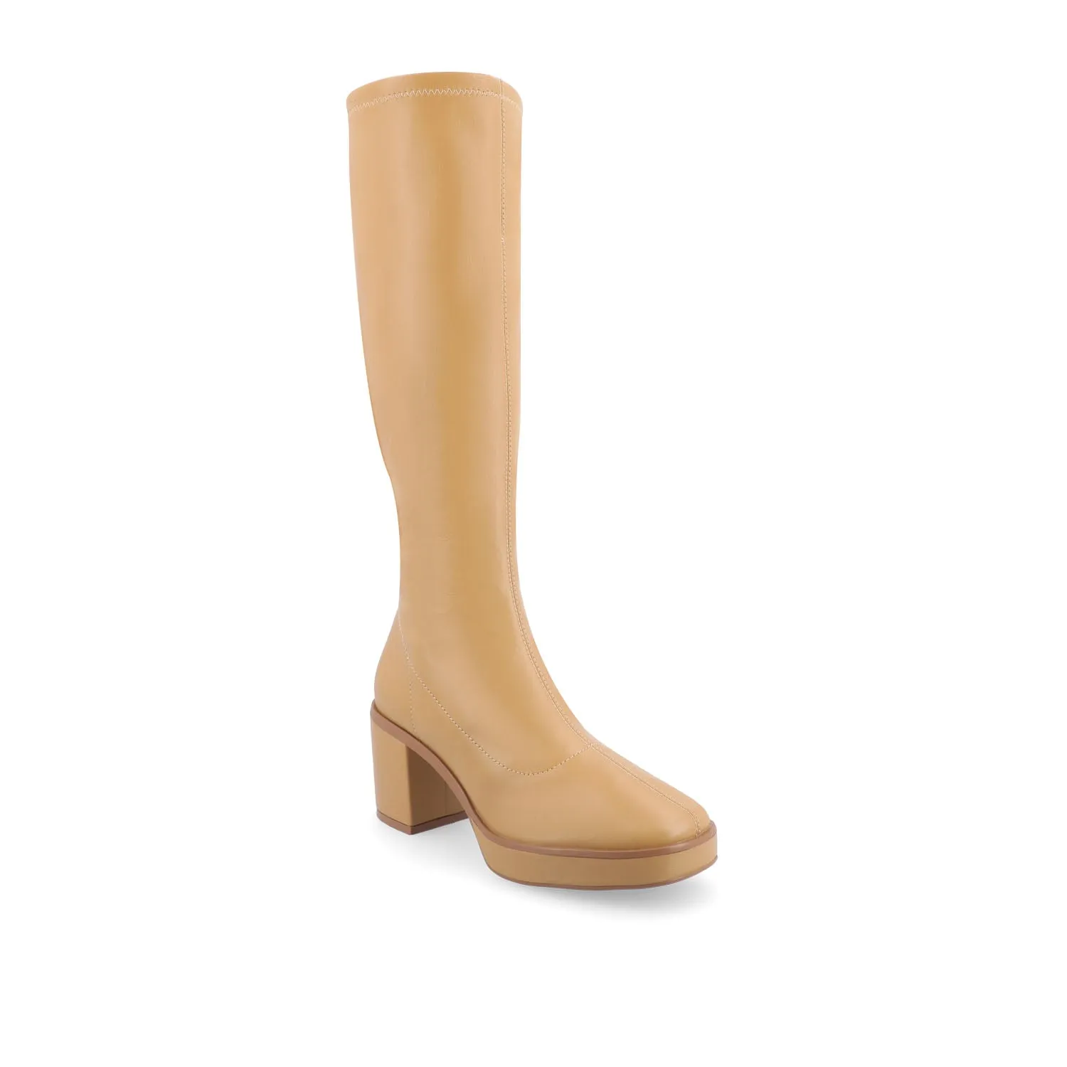 ALONDRA KNEE HIGH BOOTS IN WIDE CALF - Tan sold by Journee Collection product image thumbnail 2