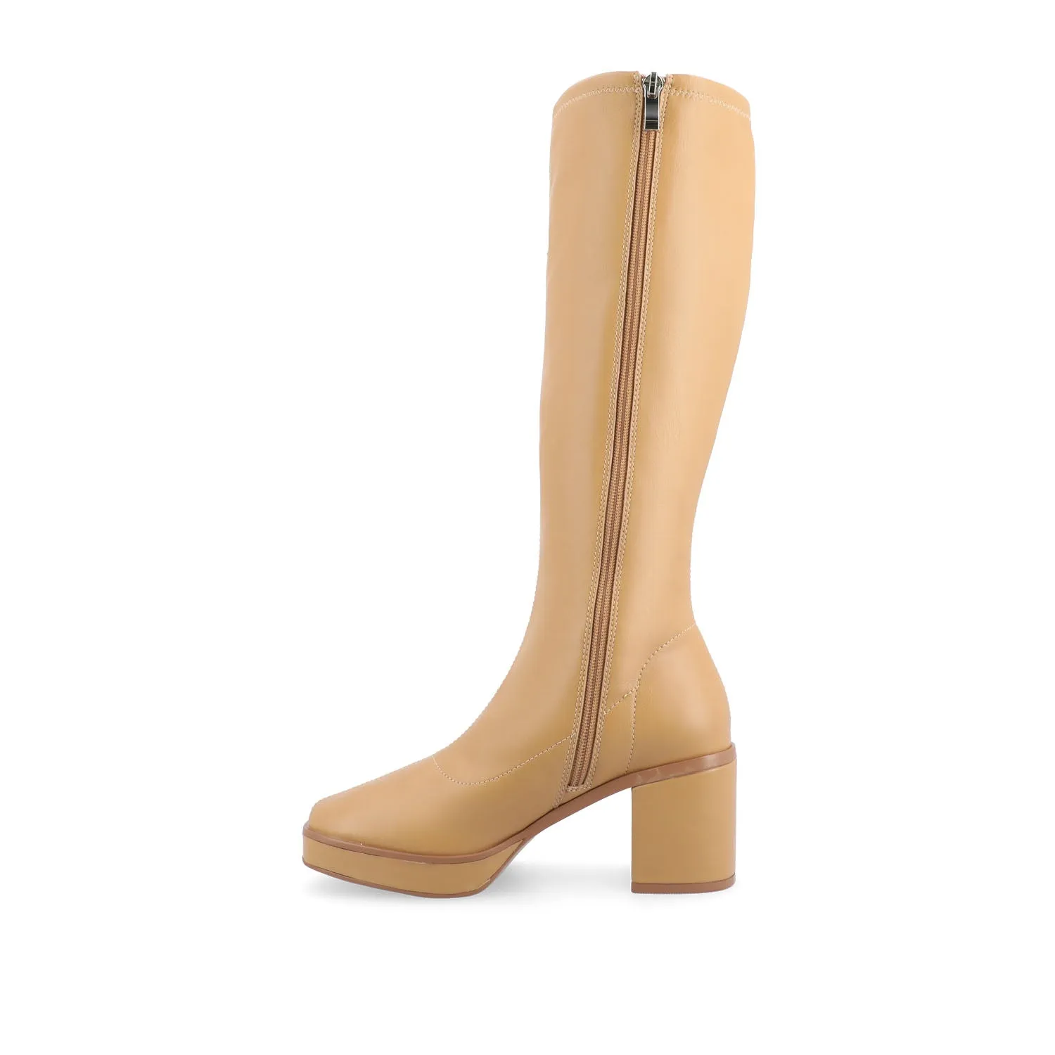ALONDRA KNEE HIGH BOOTS IN WIDE CALF - Tan sold by Journee Collection product image thumbnail 3