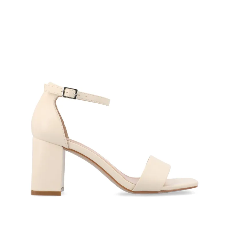 VALENNCIA STRAPPY HEELS IN WARM SHADES - Cream sold by Journee Collection