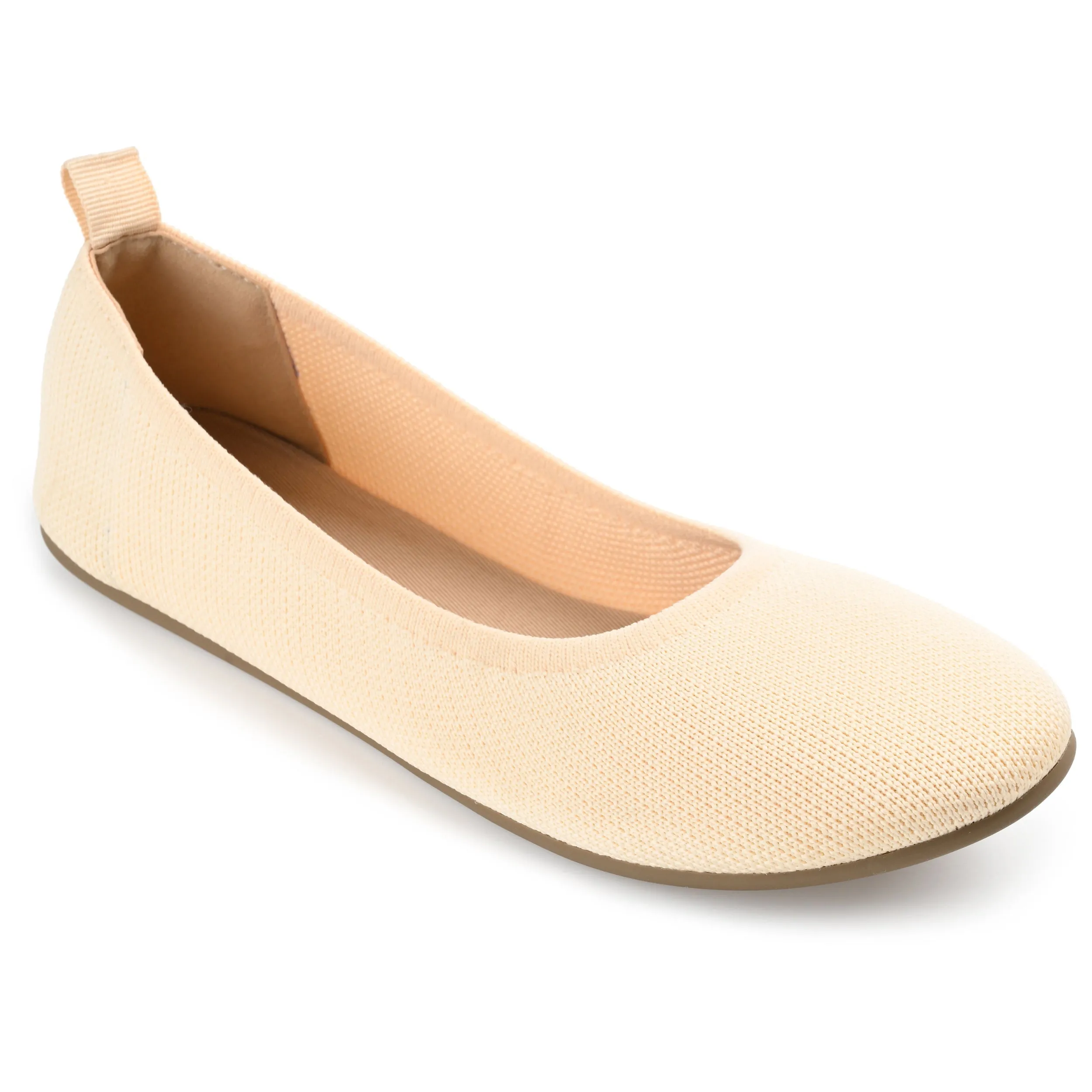 BALLET FLAT IN FABRIC (WIDE) - Cream sold by Journee Collection
