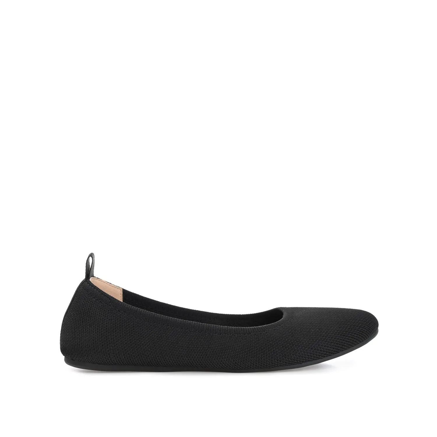 BALLET FLAT IN FABRIC (WIDE) - Black sold by Journee Collection