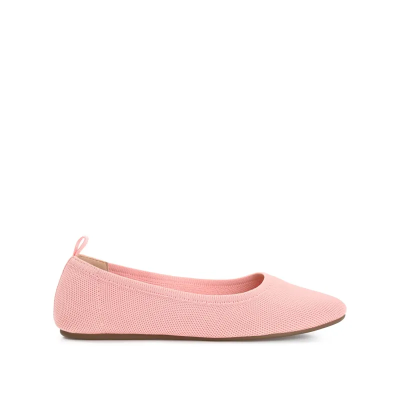 JERSIE KNIT BALLET FLATS IN WIDE - Pink sold by Journee Collection