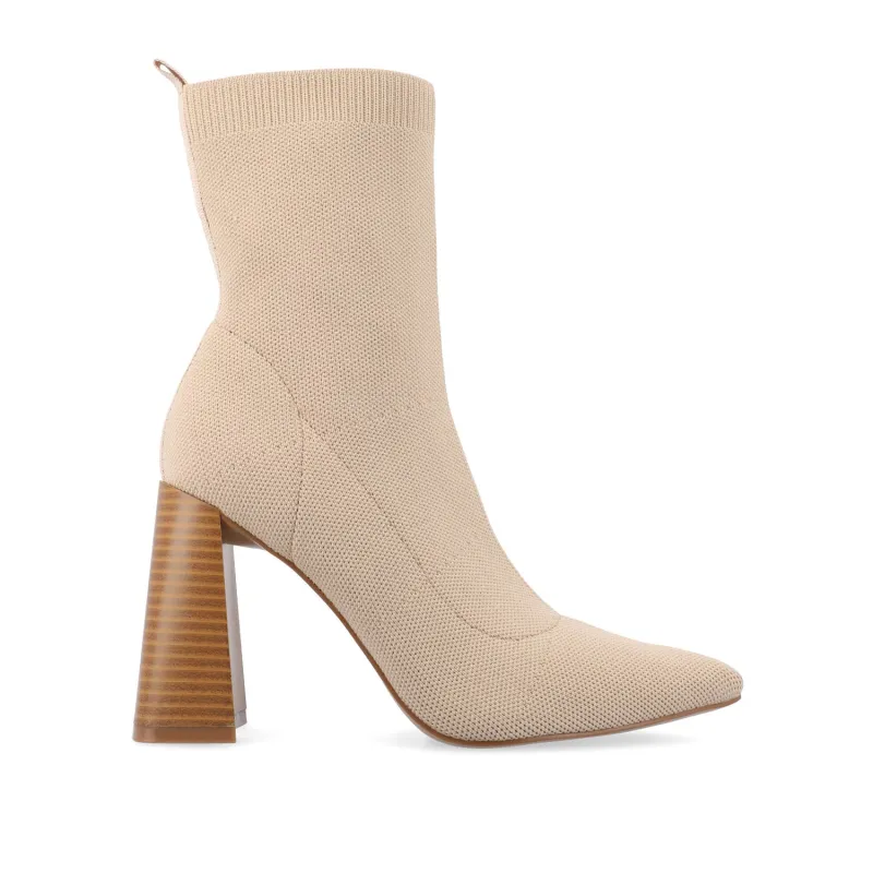 NORALINN SOCK BOOTIES IN WIDE - Beige sold by Journee Collection