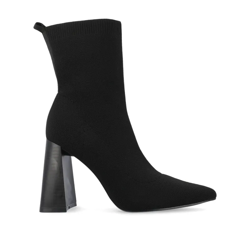 NORALINN SOCK BOOTIES IN KNIT FABRIC - Black sold by Journee Collection