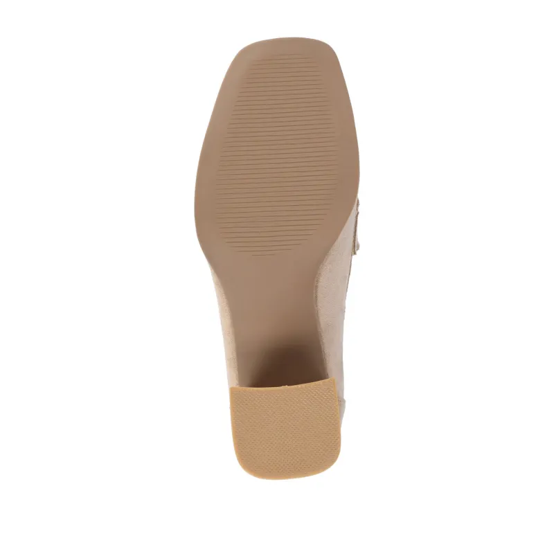 MALLEAH BLOCK HEEL LOAFERS IN WIDE - Taupe sold by Journee Collection
