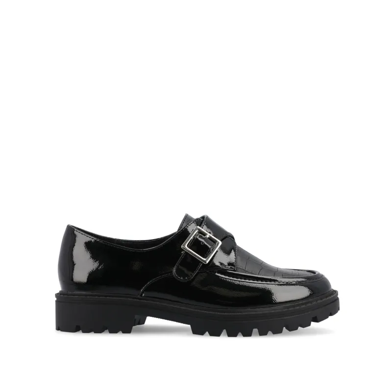 AZULA OXFORD FLATS IN VEGAN LEATHER - Black sold by Journee Collection