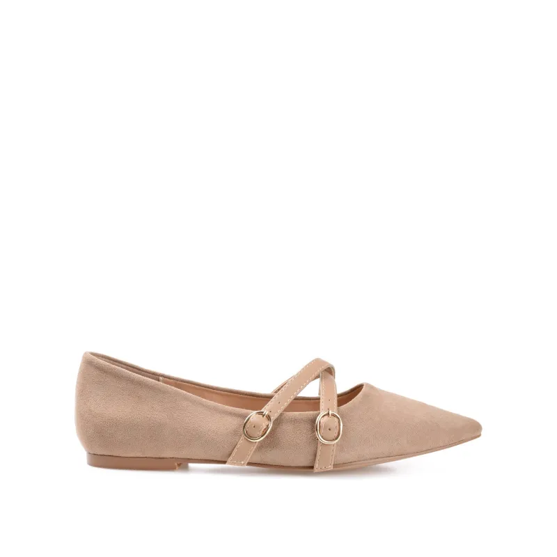 PATRICIA BALLET FLATS IN WIDE - Taupe sold by Journee Collection
