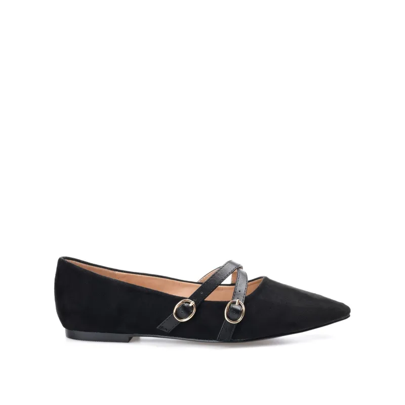 PATRICIA BALLET FLATS IN WIDE - Black sold by Journee Collection