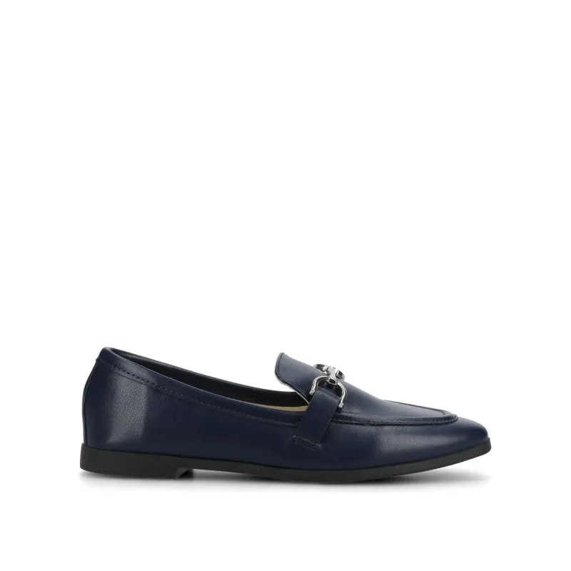 MIZZA LOAFER FLATS IN WIDE - Navy Nubuck sold by Journee Collection